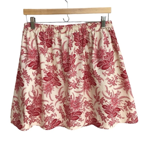 Rebeca Tiago Floral Elastic Waist Mini Skirt Women’s Size Medium NEW - Picture 2 of 3